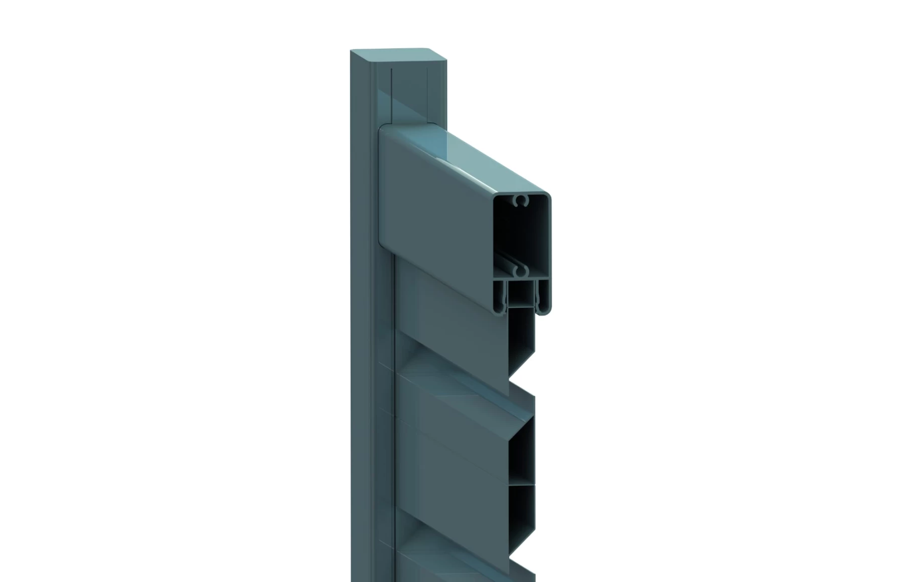 Poarta auto batanta, aluminiu, 3000x1800mm, gri antracit, model Jaluzea Deluxe