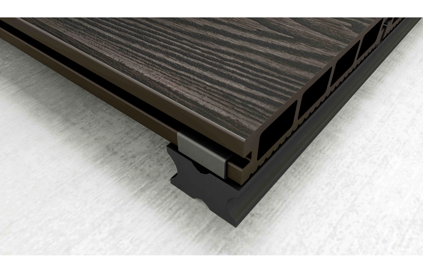Placa deck terasa WPC 3D, tip pardoseala/dusumea WPC, 150x25 mm, maro lemn