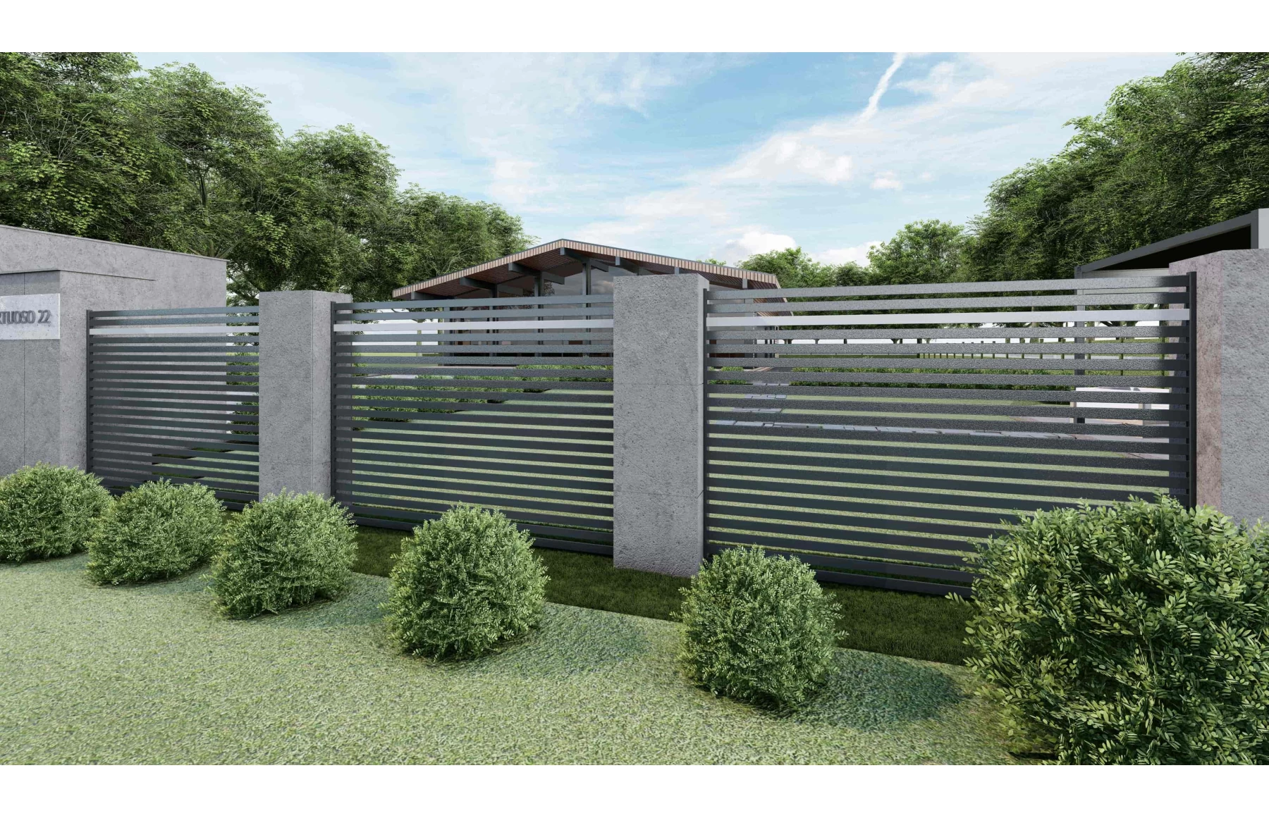 Gard Cu Placaj Invictus Aluminiu