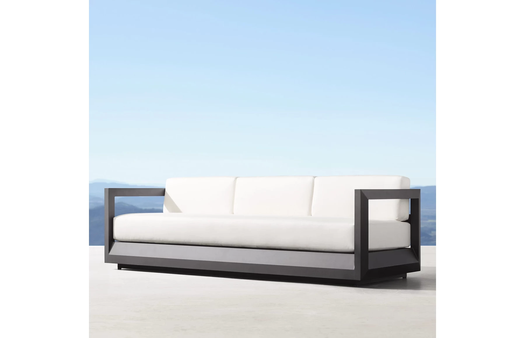 Canapea premium din aluminiu cu 3 locuri, pentru terasa/gradina/balcon, model Dubai