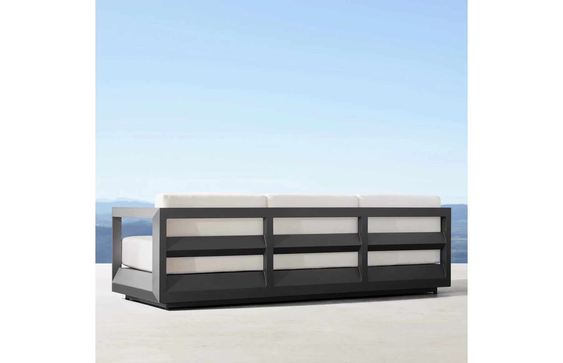 Canapea premium din aluminiu cu 3 locuri, pentru terasa/gradina/balcon, model Dubai