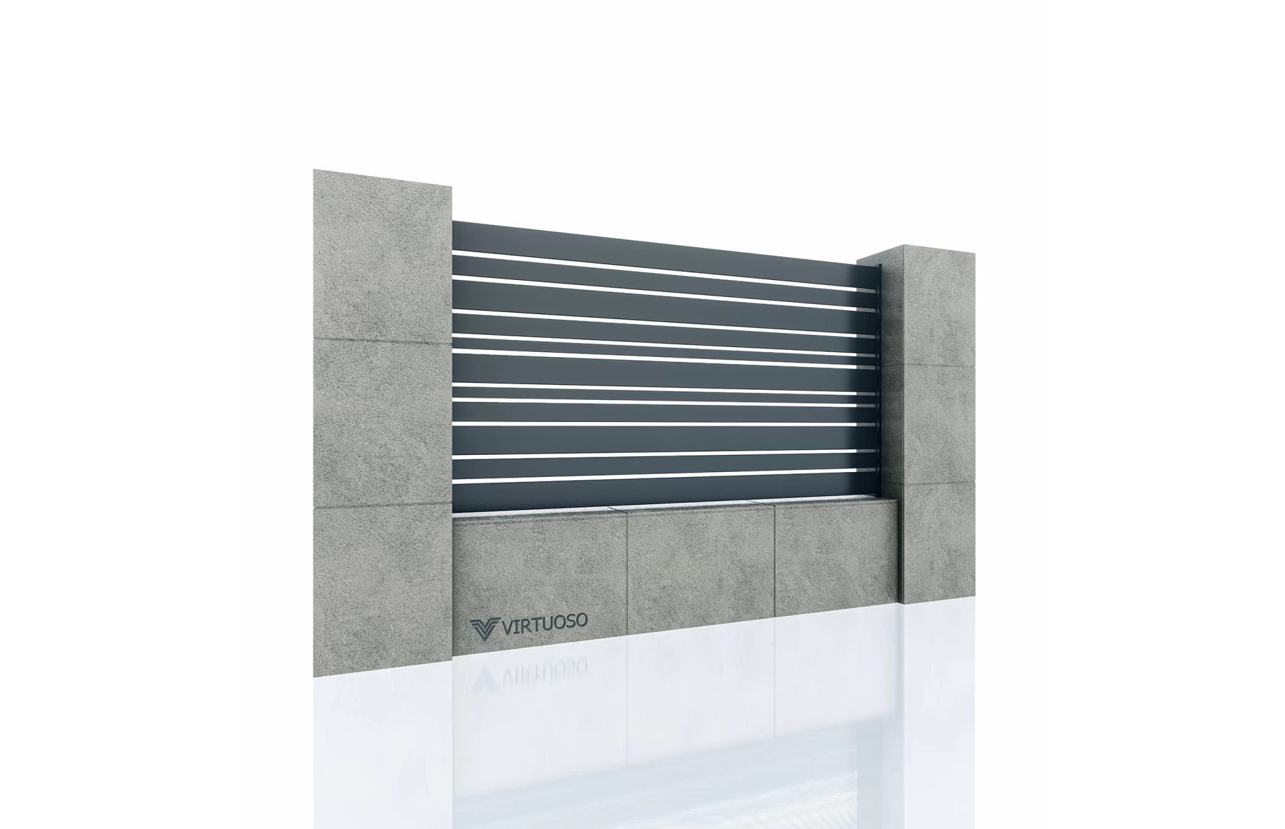 Gard Cu Placaj Odiseu, Aluminiu 1500x2000mm