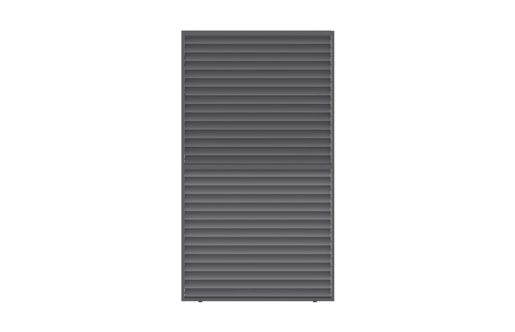 Paravan din jaluzele ajustabile manual pentru pergola cu Latime: 4000mm si Inaltime: 2500mm, Dimensiune 1230x2380mm, Culoare structura: GRI RAL 7016