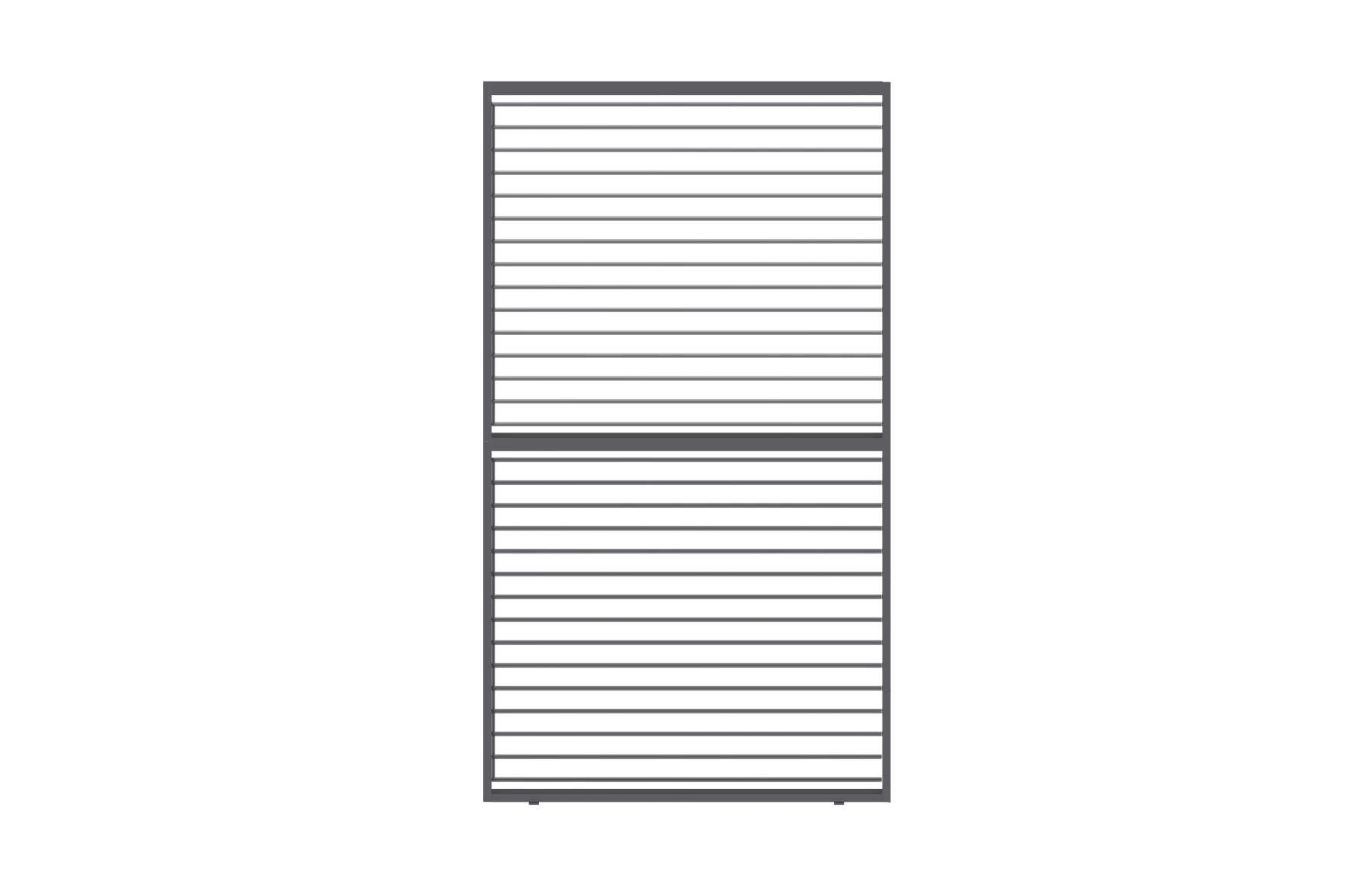 Paravan din jaluzele ajustabile manual pentru pergola cu Latime: 4000mm si Inaltime: 2500mm, Dimensiune 1230x2380mm, Culoare structura: GRI RAL 7016