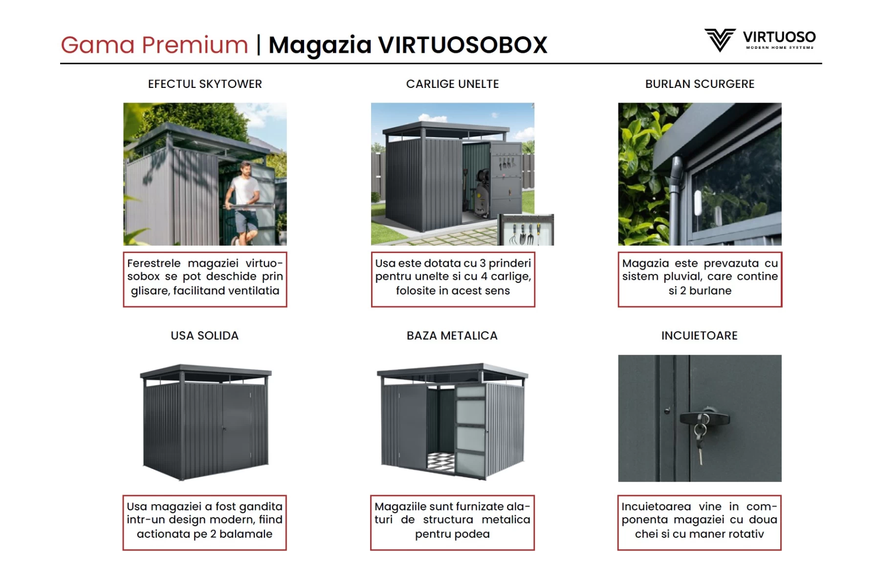 Magazie depozitare gradina VirtuosoBox, Premium, Otel zincat