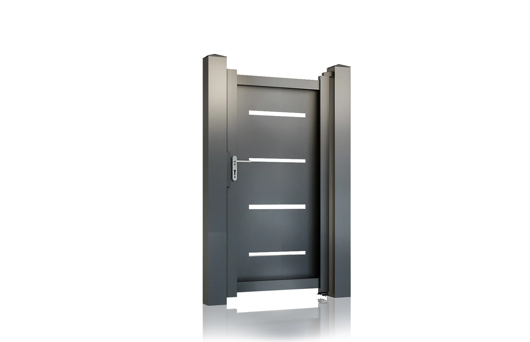 Poarta pietonala metalica din aluminiu 900x1800mm, gri antracit, model  Thor