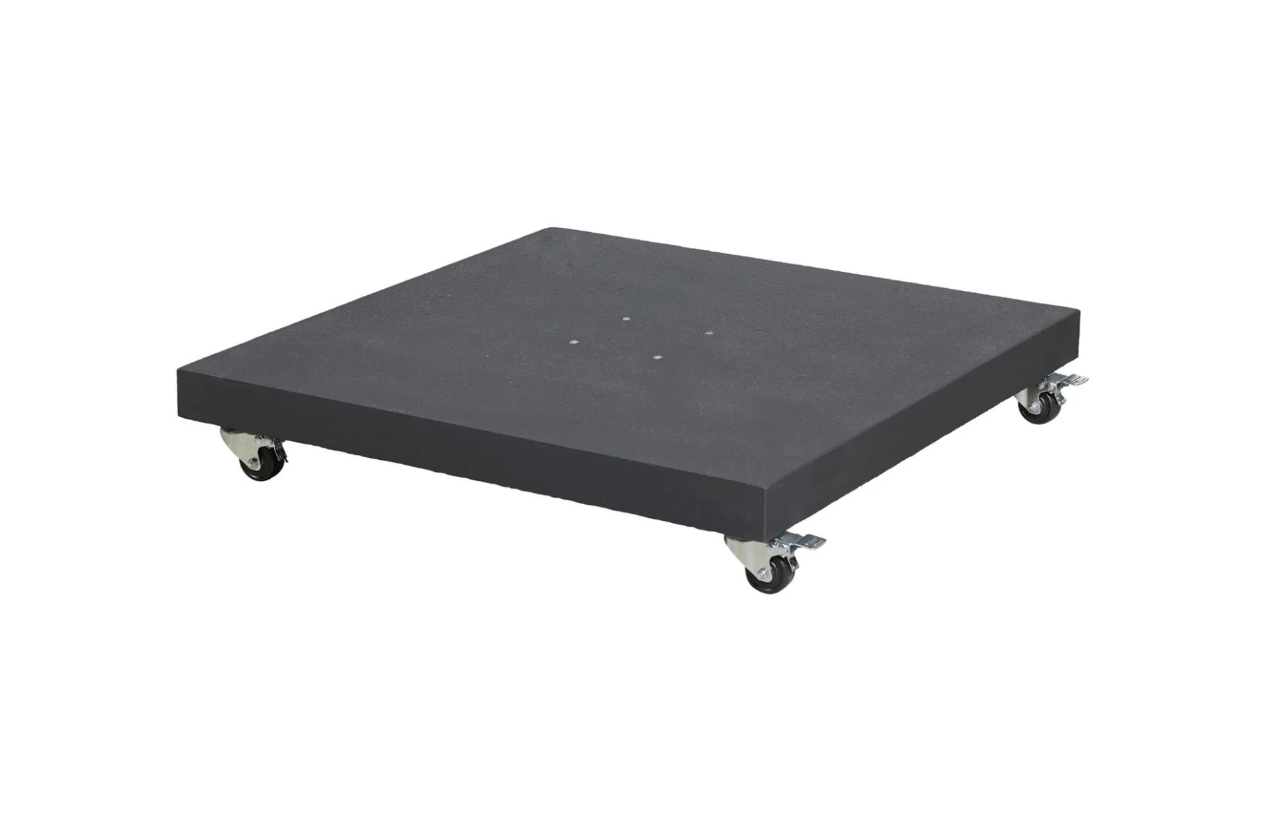 Umbrela de soare 3x3m pentru terasa si gradina, aluminiu, pliabila, culoare gri antracit, include suport granit