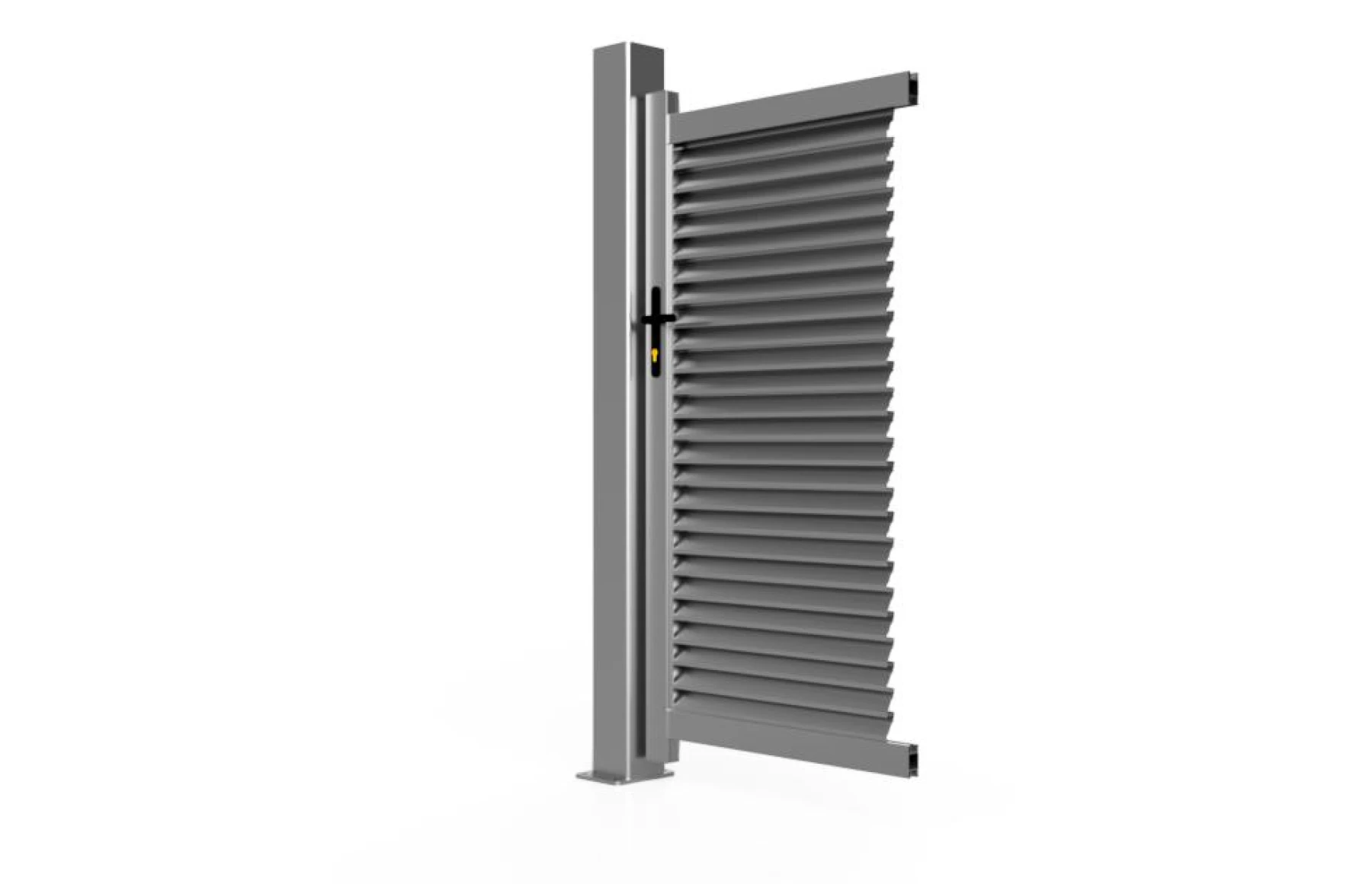 Poarta pietonala metalica din aluminiu 900x1800mm, Ivoire, model Jaluzea Suprem