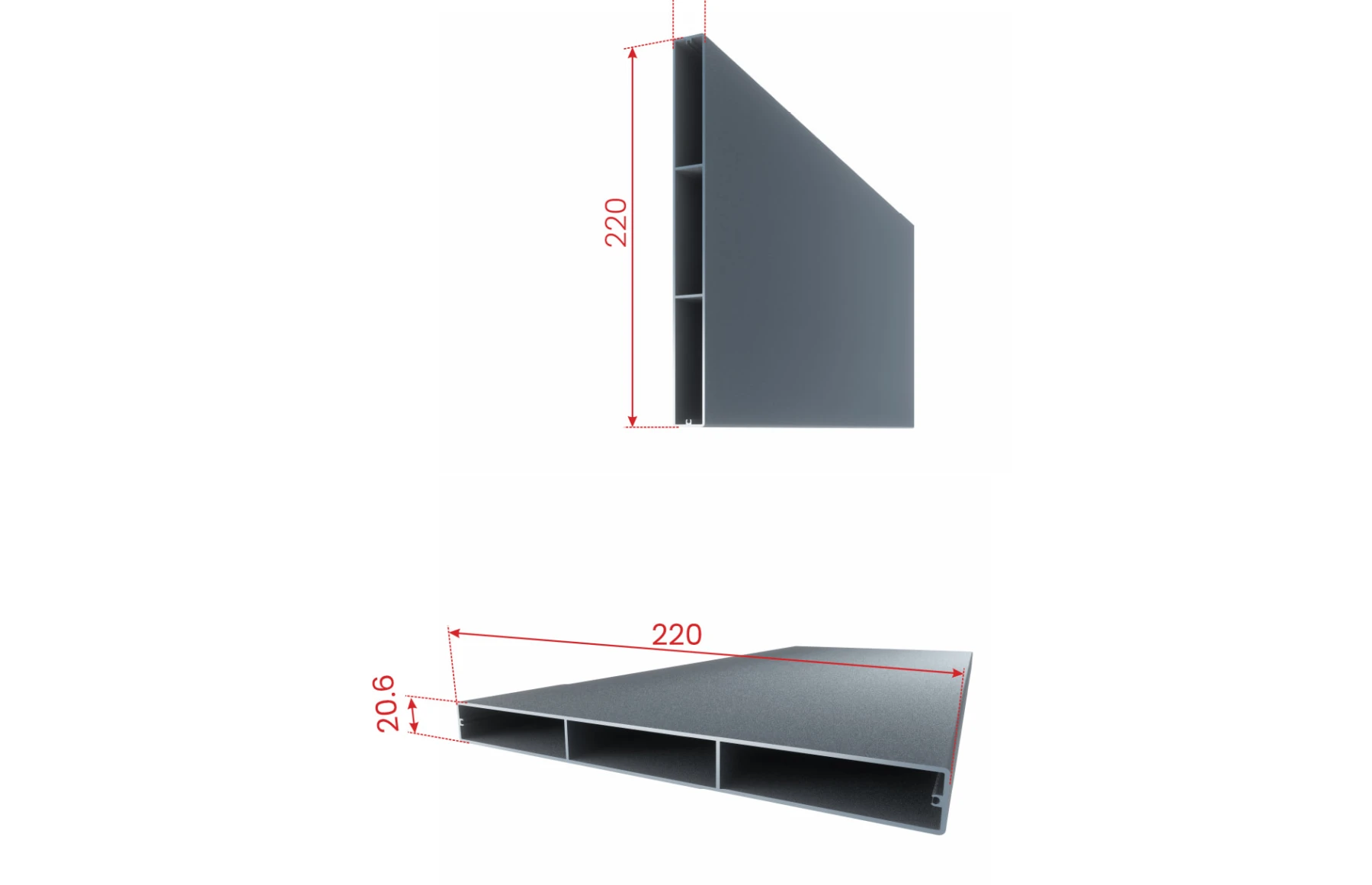 Poarta autoportanta aluminiu 5800 x 1800mm, prefabricata, model Neptun, maro