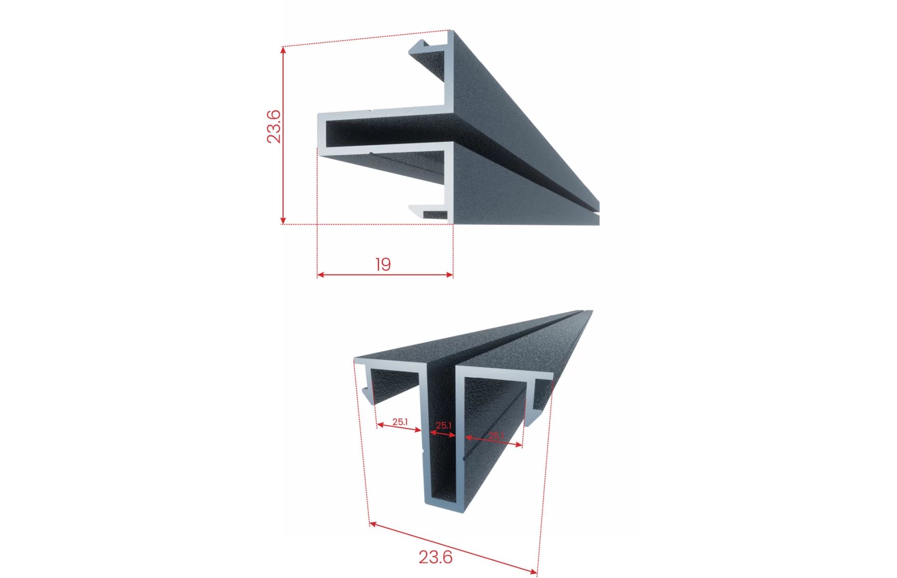 Poarta auto metalica din aluminiu 3300x1800mm, gri antracit, model Poseidon