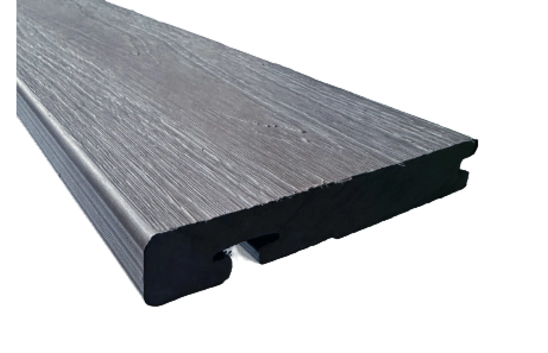Treapta Decking WPC, model No Gap, dimensiune 138 x 22.5 mm, Lungime 4000 mm, culoare Gri Inchis